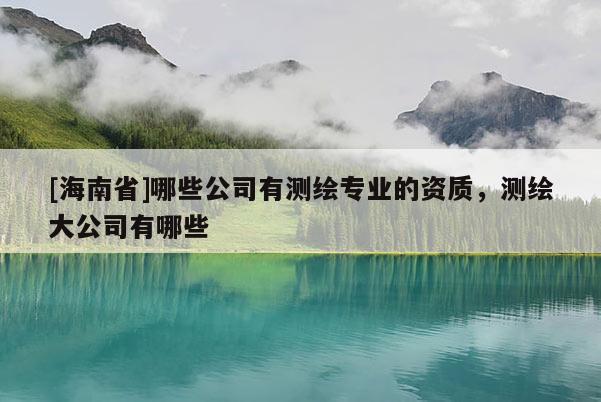 [海南省]哪些公司有測(cè)繪專業(yè)的資質(zhì)，測(cè)繪大公司有哪些